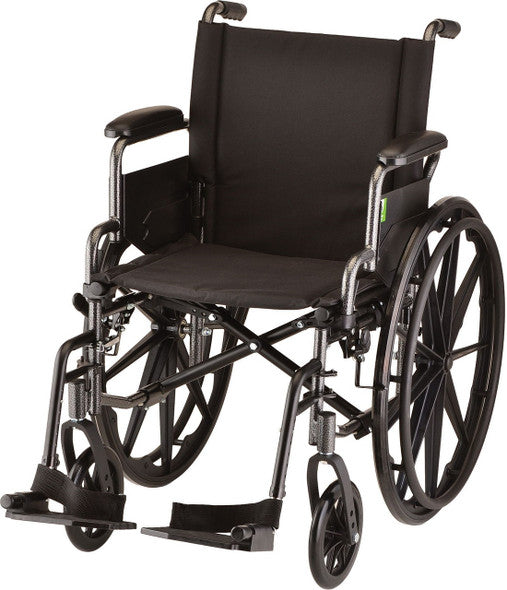 Cruiser Iii Light Weight Wheelchair With Flip Back Removable Arms, Adjustable Height Desk Arms, Swing Away Footrests, 16" - BeHope
