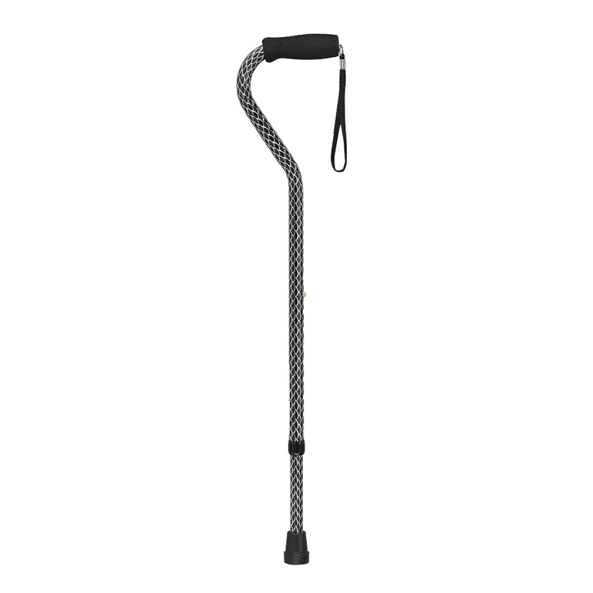 Offset Handle Cane Black Wave - BeHope