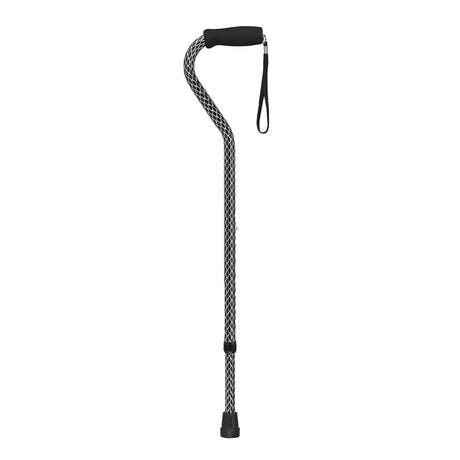 Offset Handle Cane Black Wave - BeHope