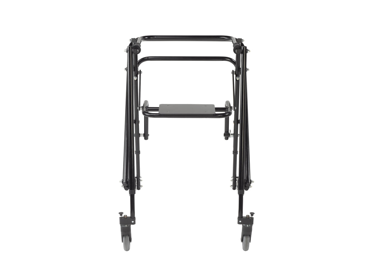 Nimbo 2G Lightweight Posterior Walker with Seat, Extra Large, Emperor Black - BeHope