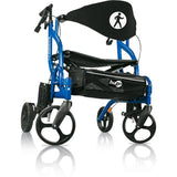 Hugo Navigator Side-folding Rolling Walker & Transport Chair - BeHope
