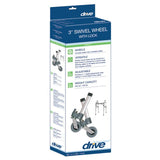 Locking Swivel Walker Wheels With Two Sets Of Rear Glides - BeHope