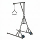 Heavy Duty Trapeze With Base And Wheels, Silver Vein - BeHope