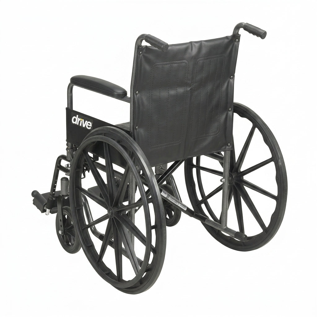 Silver Sport 2 Wheelchair, Detachable Full Arms, Swing Away Footrests, 20" Seat - BeHope