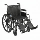 Silver Sport 2 Wheelchair, Detachable Desk Arms, Elevating Leg Rests, 20" Seat - BeHope