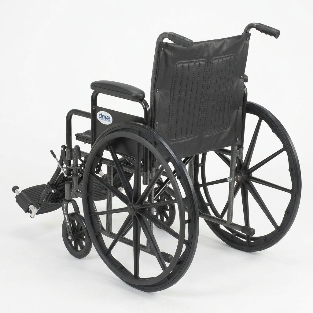 Silver Sport 2 Wheelchair, Detachable Desk Arms, Elevating Leg Rests, 20" Seat - BeHope