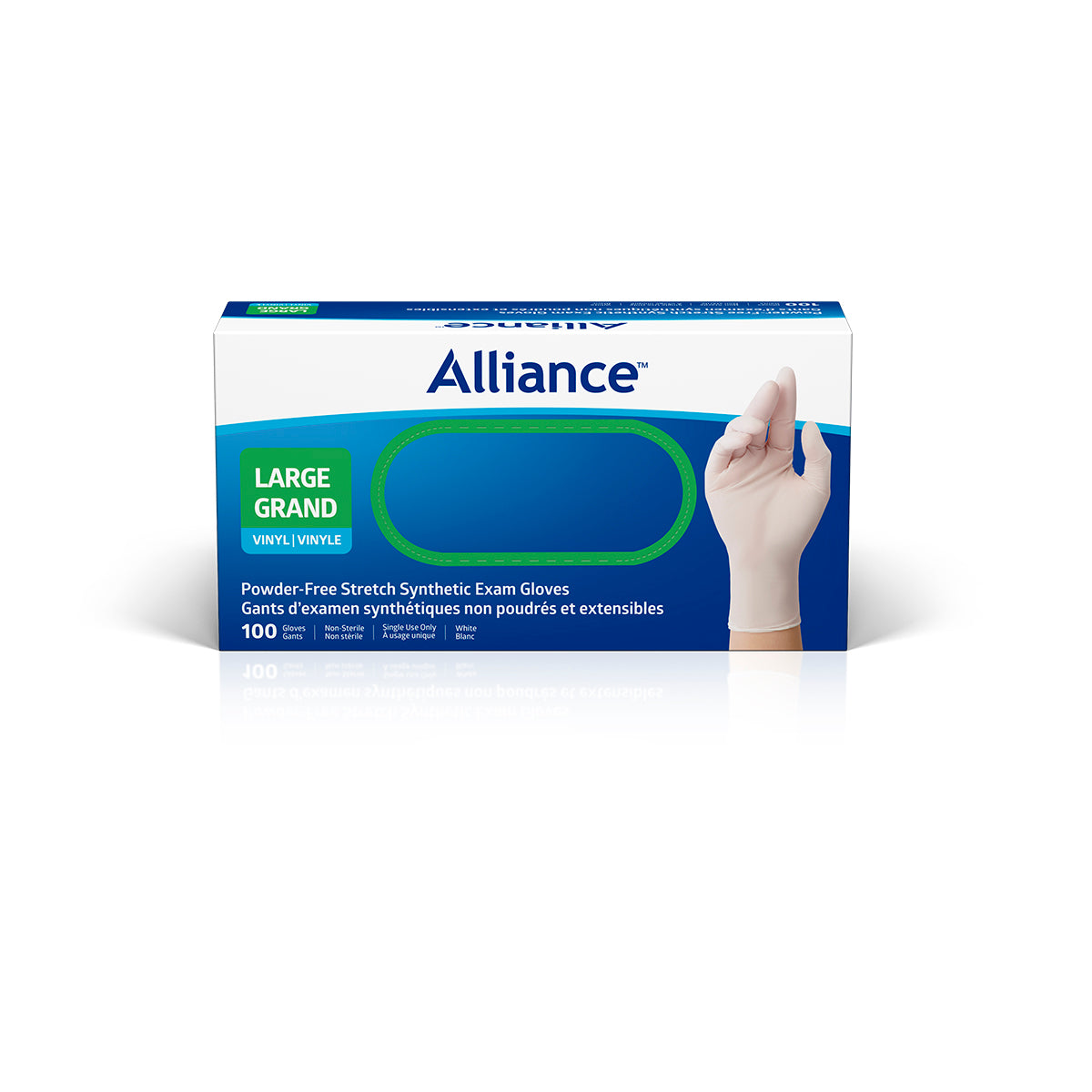 AllianceTM Powder-Free Synthetic Exam Glove, White