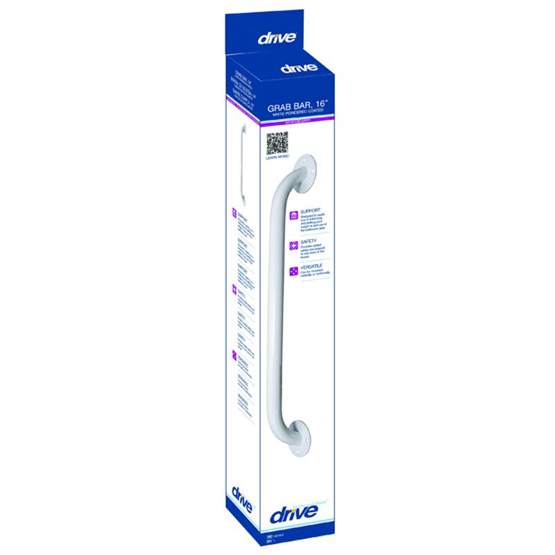 Powder Coated Grab Bar, White - BeHope