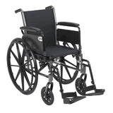 Cruiser Iii Light Weight Wheelchair With Flip Back Removable Arms, Full Arms, Swing Away Footrests, 18" Seat - BeHope