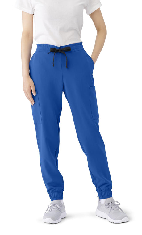 First AVE Women's 7-Pocket Jogger-Style Scrub Pant Royal Blue