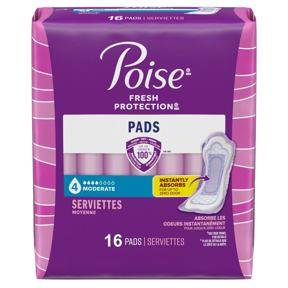 Poise Original Ultimate Long Non-winged Pads - Pack Of 42 - Behope