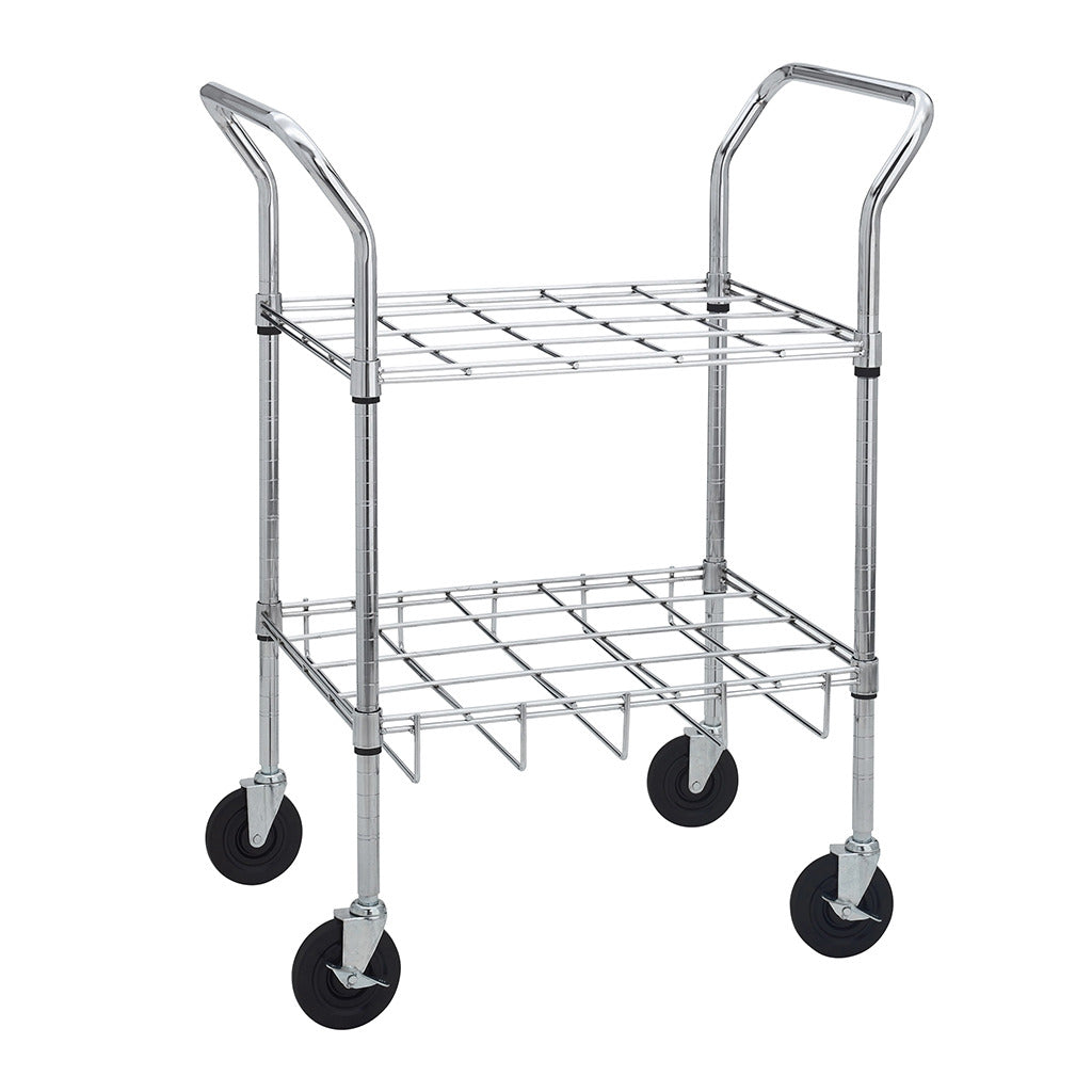 Chrome Oxygen Cylinder Cart - BeHope