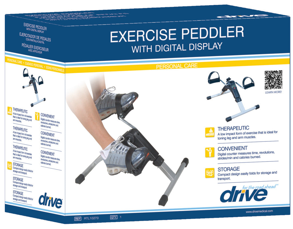 Folding Exercise Peddler with Electronic Display - BeHope