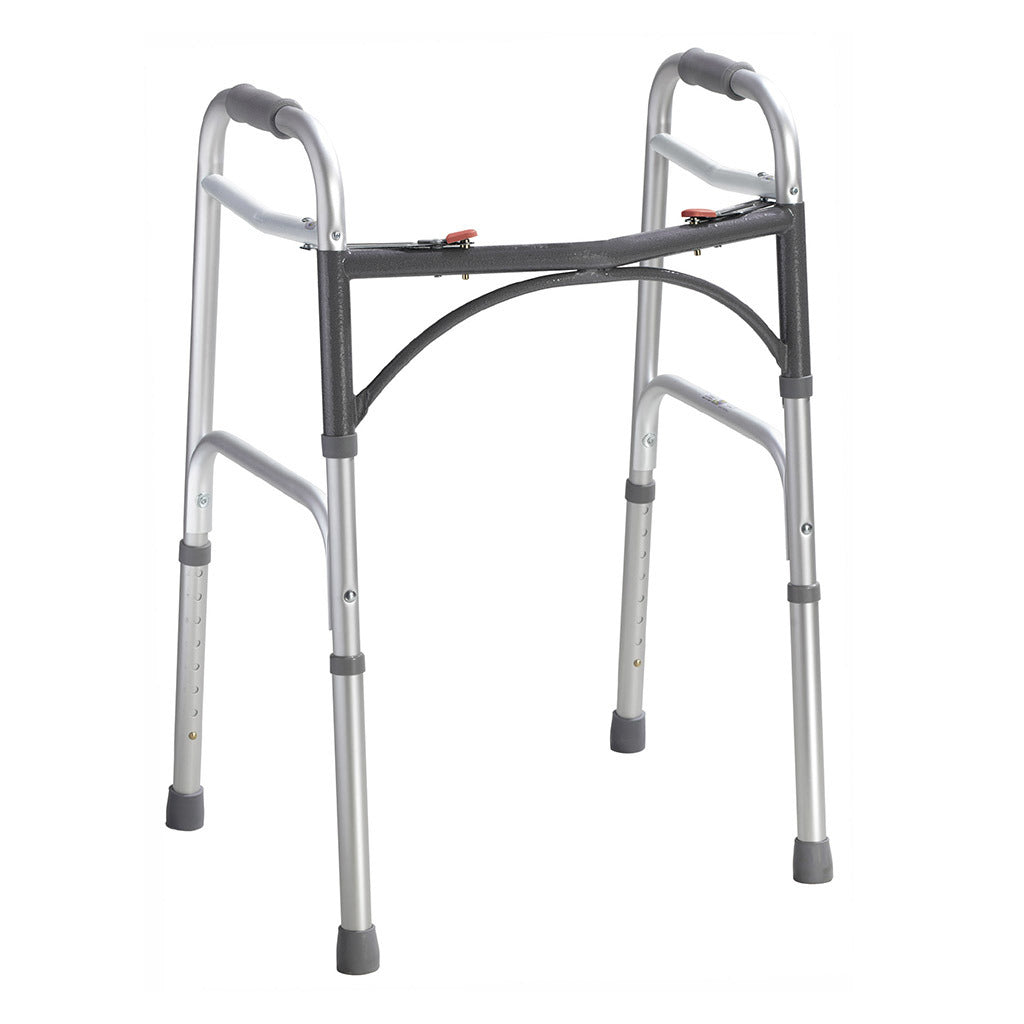 Deluxe Folding Walker, Two Button - BeHope