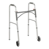 Folding Walker, Two Button with 5" Wheels - BeHope