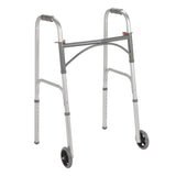 Folding Junior Walker, Two Button with 5" Wheels - BeHope
