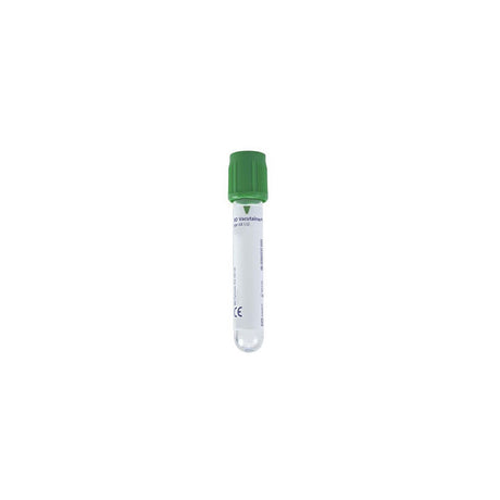 13mmx75mmx2ml Vacutainer Plus Plastic Tube Green Hemogard Closure Paper Label Lithium Heparin Additive 34u - BeHope