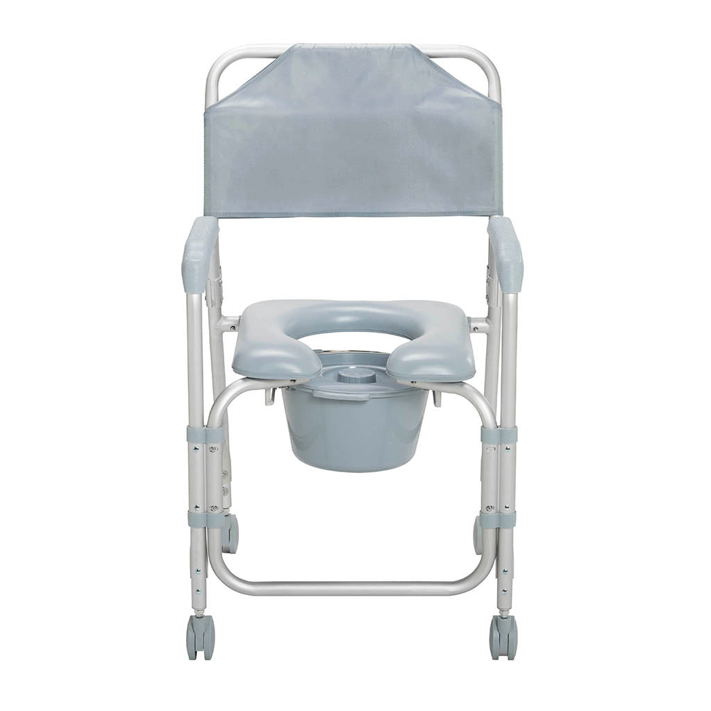 Aluminum Shower Chair and Commode with Casters - BeHope