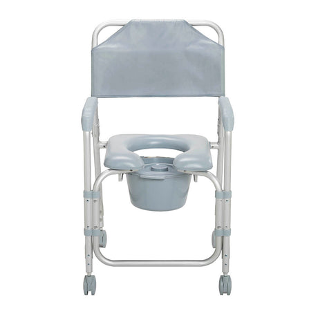 Aluminum Shower Chair and Commode with Casters - BeHope