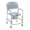 Aluminum Shower Chair and Commode with Casters - BeHope
