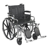 Sentra Ec Heavy Duty Wheelchair, Detachable Desk Arms, Elevating Leg Rests, 24"seat - BeHope