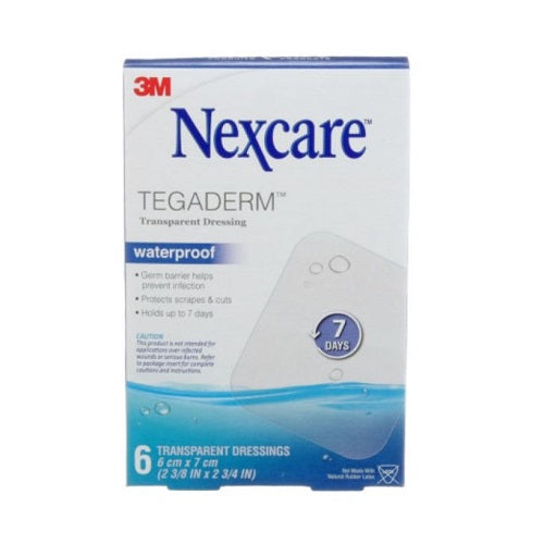 Bx/6 Nexcare Tegaderm Transparent Waterproof Dressing 6 X 7cm