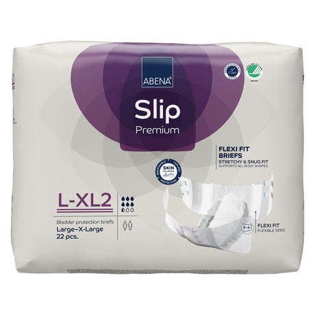 Unisex Adult Incontinence Brief Abena Slip Flexi Fit Large / X-Large Disposable Heavy Absorbency