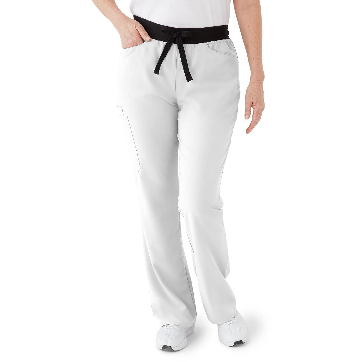 Coastal AVE Women's Regular-Length Scrub Pants White