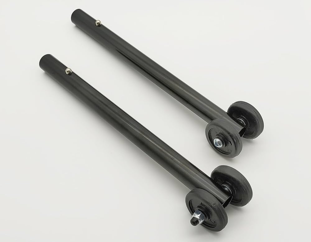 Silver Sport Rear Anti Tippers With Wheels, 1 Pair - BeHope