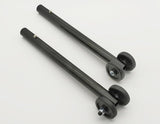Silver Sport Rear Anti Tippers With Wheels, 1 Pair - BeHope