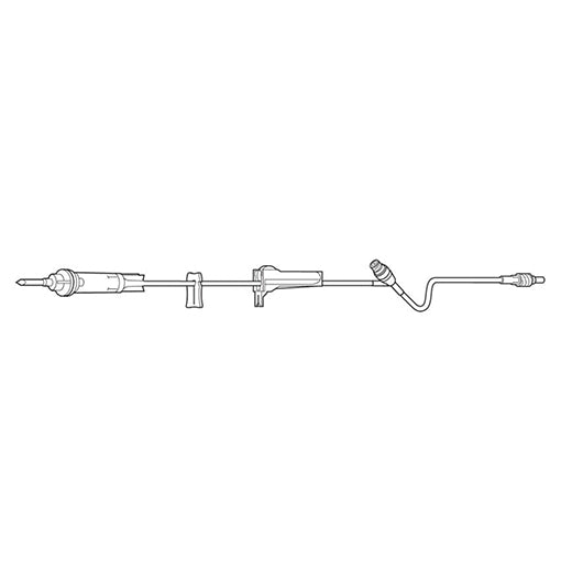 Iv Solution Set W/clearlink Luer Inject Site & Male Luer Lock Adapter And Roller Clamp 76" Length 10 Drop Each