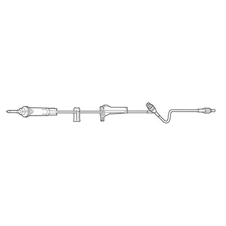 Iv Solution Set W/clearlink Luer Inject Site & Male Luer Lock Adapter And Roller Clamp 76" Length 10 Drop Each