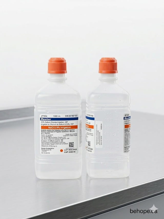 Baxter 0.9% Sodium Chloride Irrigation Solution Pour Bottle, 1000ml - case/12 - BeHope