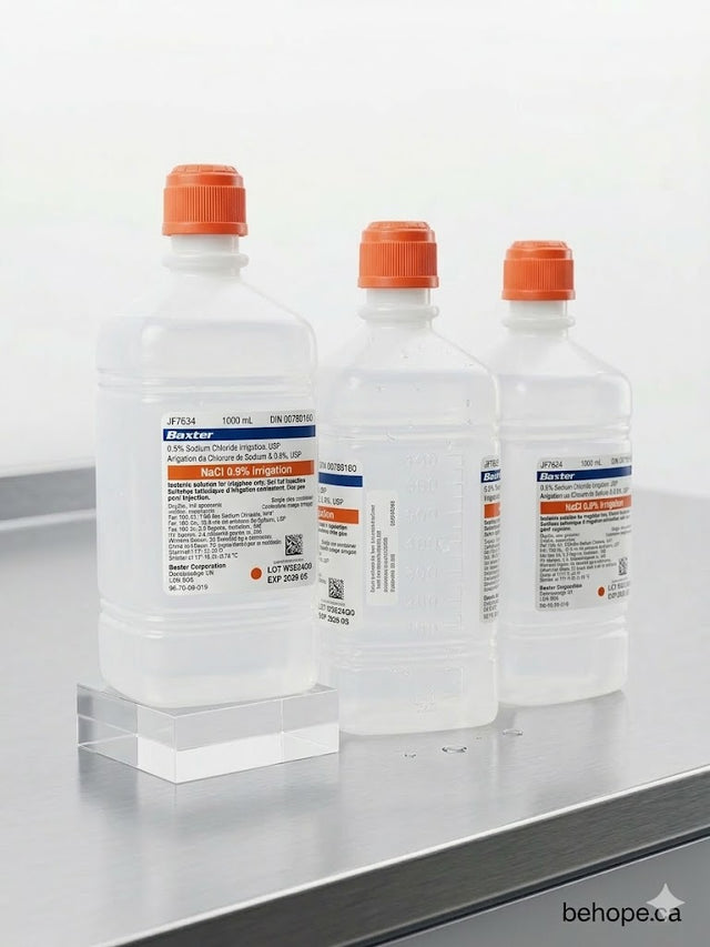 Baxter 0.9% Sodium Chloride Irrigation Solution Pour Bottle, 1000ml - case/12 - BeHope