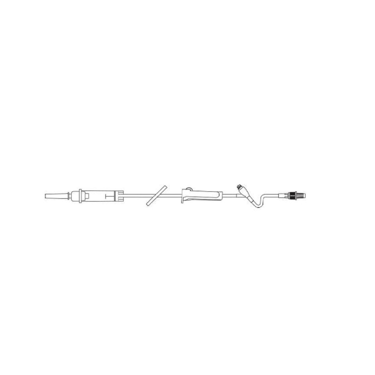 Iv Solution Set W/clearlink Luer Inject Site & Male Luer Lock Adapter And Roller Clamp 76" Length 10 Drop Each