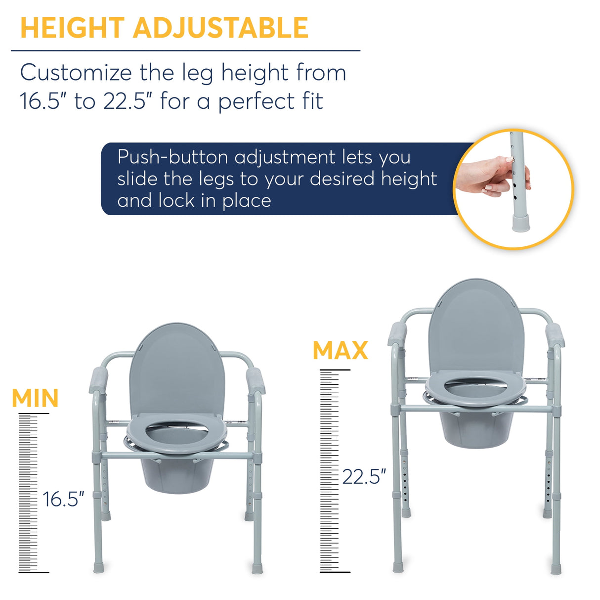 Competitive Edge Line 3-in-1 Folding Commode - BeHope