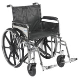 Sentra Ec Heavy Duty Wheelchair, Detachable Desk Arms, Swing Away Footrests, 22" Seat - BeHope
