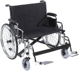 Sentra Ec Heavy Duty Extra Wide Wheelchair, Detachable Desk Arms, Swing Away Footrests, 30" Seat - BeHope