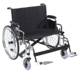Sentra Ec Heavy Duty Extra Wide Wheelchair, Detachable Full Arms, Swing Away Footrests, 30" Seat - BeHope