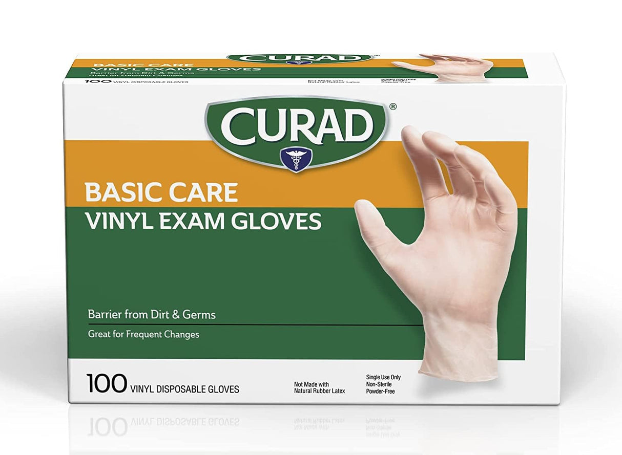 Gants en vinyle Medline CURAD - 100 unités