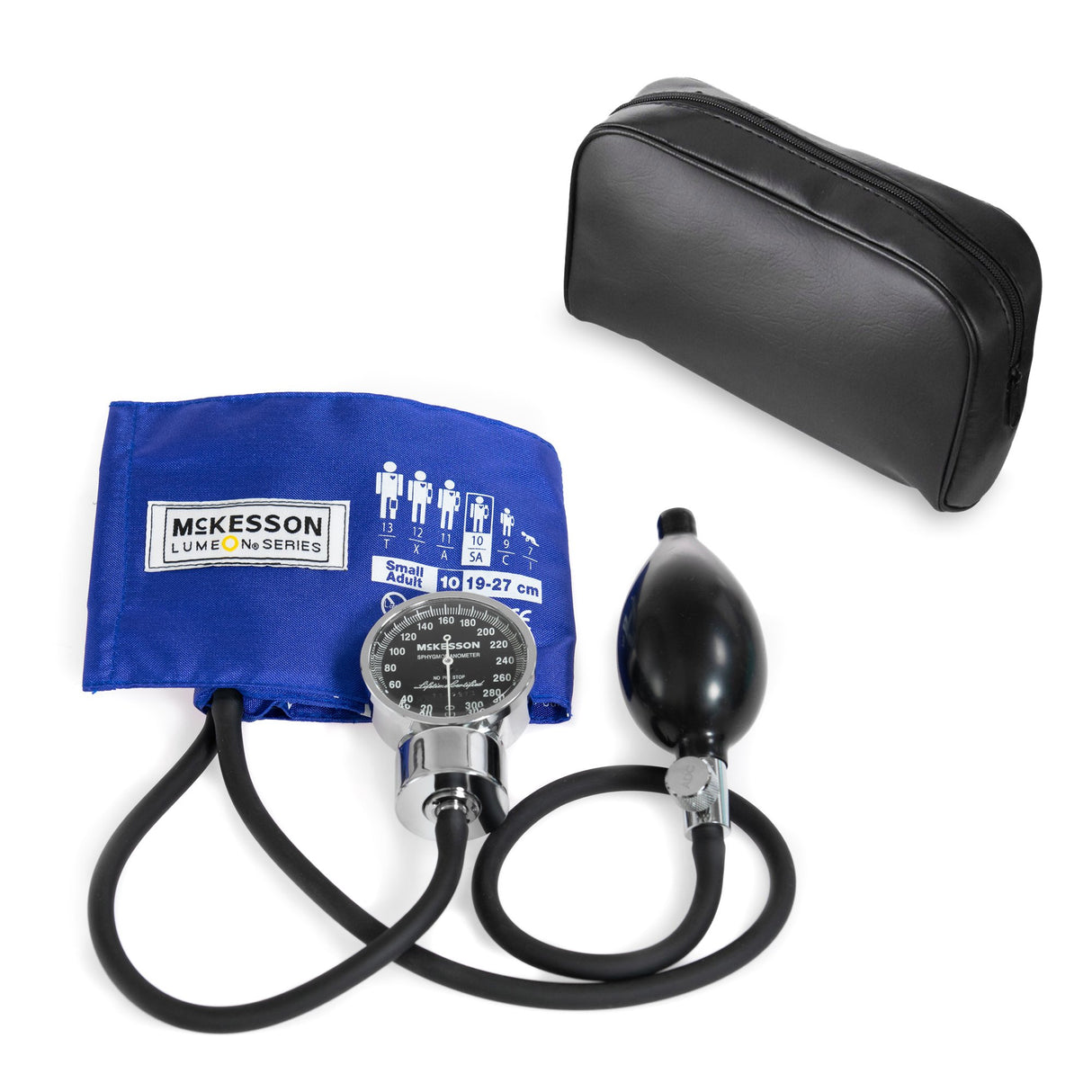 Aneroid Sphygmomanometer Unit McKesson LUMEON™ Small Adult Cuff Nylon Cuff 19 - 27 cm Pocket Aneroid