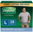 Depend Fit-flex Maximum Underwear Large Male Bulk - Package Of 28 - Behope