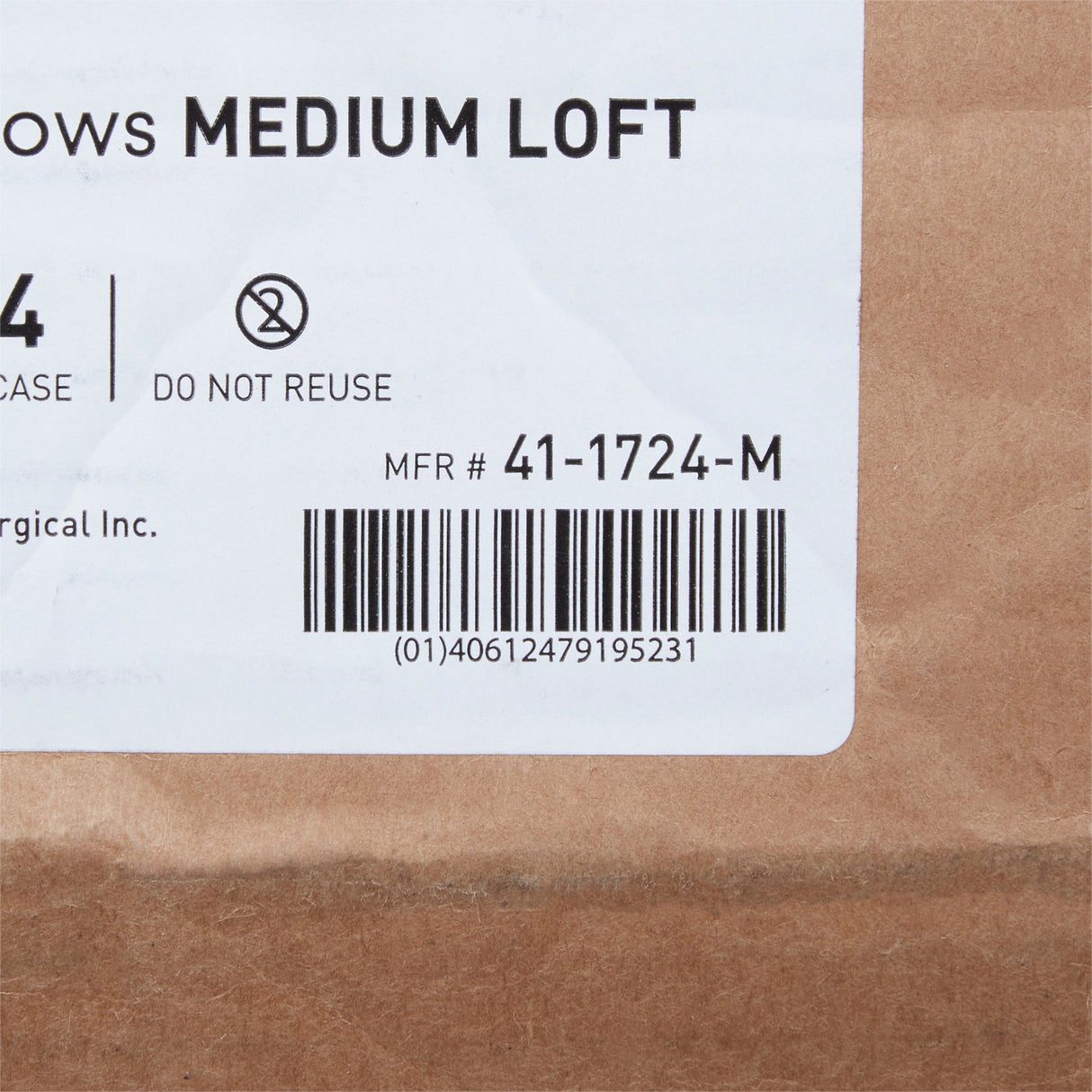 Bed Pillow McKesson 17 X 24 Inch White Single Patient Use
