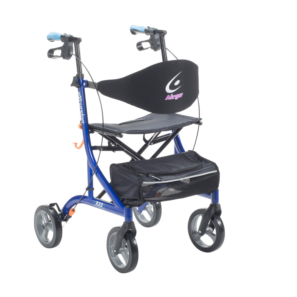 Airgo eXcursion X23 Lightweight Side-fold Rollator Tall Height - BeHope