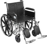 Sentra Extra Heavy Duty Wheelchair, Detachable Desk Arms, Elevating Leg Rests, 22" Seat - BeHope