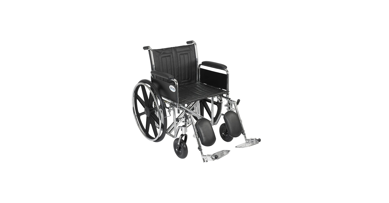 Sentra Ec Heavy Duty Wheelchair, Detachable Desk Arms, Elevating Leg Rests, 24"seat - BeHope