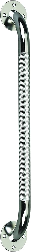 Chrome Knurled Grab Bar, 18" - BeHope