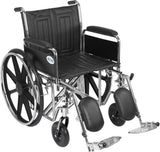 Sentra Ec Heavy Duty Wheelchair, Detachable Desk Arms, Elevating Leg Rests, 22" Seat - BeHope
