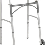 Folding Walker, Two Button With 5" Wheels - BeHope