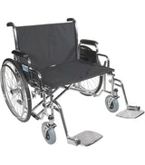 Sentra Ec Heavy Duty Extra Wide Wheelchair, Detachable Desk Arms, Swing Away Footrests, 30" Seat - BeHope